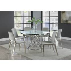 110401-S7 7PC SETS DINING TABLE + 6 DINING CHAIRS