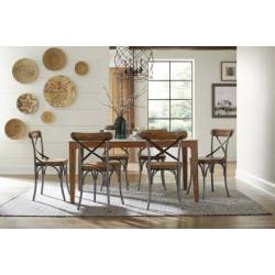 110611-S7 7PC SETS DINING TABLE + 6 SIDE CHAIRS