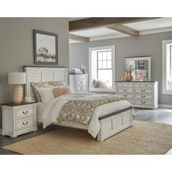 223351KW-S5 5PC SETS CAL KING BED + NIGHTSTAND + DRESSER + MIRROR + CHEST