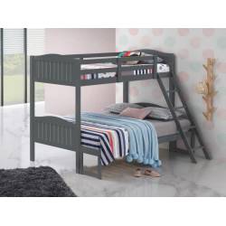405054GRY TWIN/FULL BUNK BED