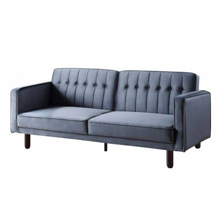 ACME Qinven Adjustable Sofa , Dark Gray Velvet - LV00085