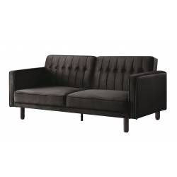 Qinven Adjustable Sofa , Dark Brown Velvet - LV00086