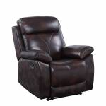 Perfiel Recliner, 2 Tone Dark Brown Top Grain Leather - LV00068