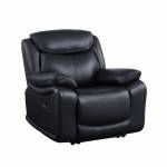 Ralorel Recliner, Black Top Grain Leather - LV00062