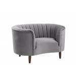 Millephri Chair, Gray Velvet - LV00168