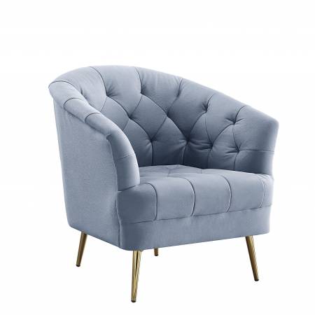 Bayram Chair, Light Gray Velvet - LV00208