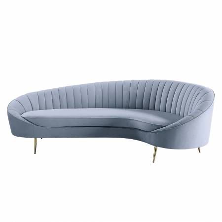 Ballard Sofa w/2 Pillows, Light Gray Velvet - LV00204