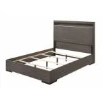 Escher Eastern King Bed, LED & Gray Oak - 27647EK