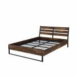 Juvanth Eastern King Bed, Rustic Oak & Black Finish - 24247EK