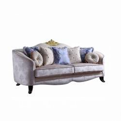 Sheridan Sofa w/7 Pillows - 53945 - Cream Fabric