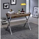 Callers Desk - 92340 - Weathered Oak & Chrome
