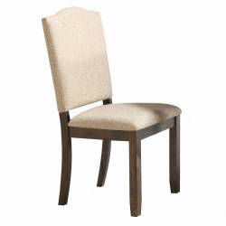 Leilani Side Chair - 62327 - Tan Fabric & Walnut
