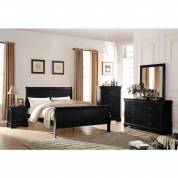23737F-4PC 4PC SETS Louis Philippe Full Bed + Nightstand + Dresser + Mirror