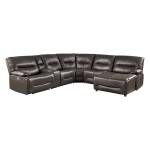9579BRW*6LRRCPW 6-Piece Power Reclining Sectional with Right Chaise