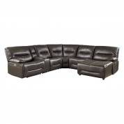 9579BRW*6LRRCPW 6-Piece Power Reclining Sectional with Right Chaise