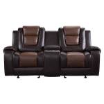 9470BR-2 Double Glider Reclining Love Seat with Center Console