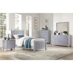 1803GYT-1*4 4PC SETS Twin Bed + Night Stand + Dresser + Mirror