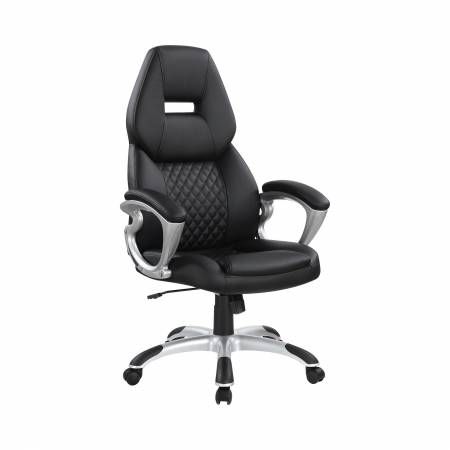 801296 Adjustable Height Office Chair Black And Silver
