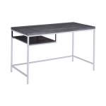 801271 Kravitz Rectangular Writing Desk Weathered Grey And Chrome