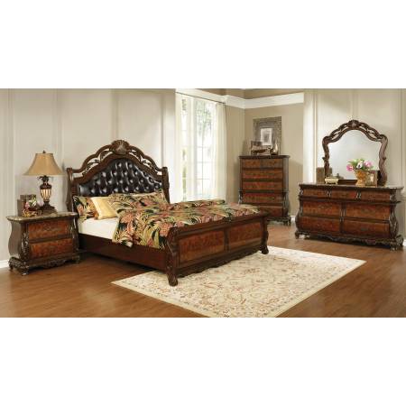 222751KW-S5 5PC SETS California King Bed +  Nightstand + Dresser + Mirror + Chest