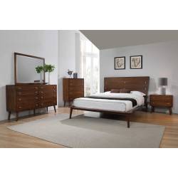 222601Q-S4 4PC SETS Wenham Queen Bed + Nightstand + Dresser + Mirror