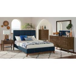 300626KE-S5 5PC SETS Charity Eastern King Bed + Nightstand + Dresser + Mirror + Chest