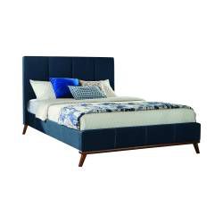 300626Q Charity Queen Upholstered Bed Blue