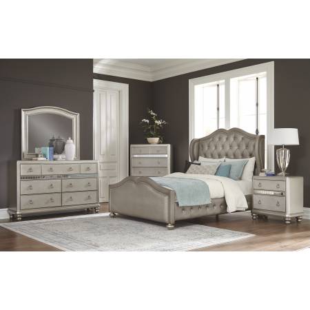 300824F-S5 5PC SETS Full Bed + Mirror + Dresser + Nightstand + Chest