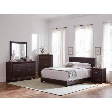 300762F-S5 5PC SETS FULL SIZE BED + DRESSER + MIRROR + NIGHTSTAND + CHEST