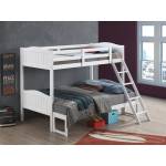 405054WHT TWIN/FULL BUNK BED