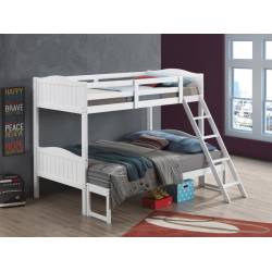 405054WHT TWIN/FULL BUNK BED