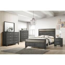 215901Q-S4 4PC SETS Noma Queen Panel Bed + Nightstand + Dresser + Mirror