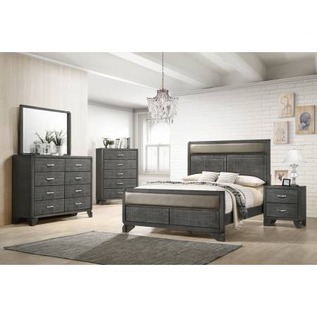 215901Q-S5 5PC SETS Noma Queen Panel Bed + Nightstand + Dresser + Mirror + Chest