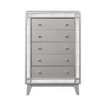204925 Leighton 5-Drawer Chest Metallic Mercury