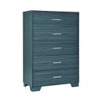 223155 Julian 5-Drawer Chest Dark Grey Oak