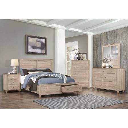 205460Q-S5 5PC SETS Wenham Queen Storage Bed + Nightstand + Dresser + Mirror + Chest