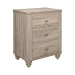205462 Wenham 3-Drawer Nightstand Natural Oak