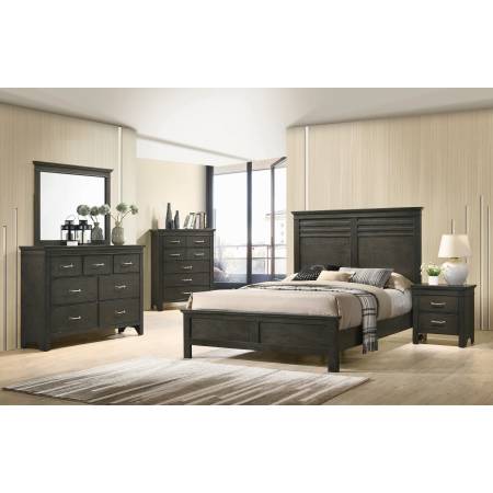 205431KW-S4 4PC SETS Newberry California King Panel Bed + Nightstand + Dresser + Mirror