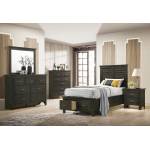 205430T-S4 4PC SETS Newberry Twin Storage Bed + Dresser + Mirror + Nightstand