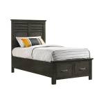 205430T Newberry Twin Storage Bed Bark Wood