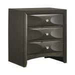 215882 Salano 3-Drawer Rectangular Nightstand Mod Grey