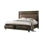 205440Q Preston Queen 2-Drawer Storage Bed Rustic Chestnut