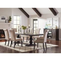 121231-S7 7PC SETS Dining Table + 2 Arm Chair + 4 Side Chairs