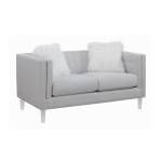 508882 Glacier Tufted Upholstered Loveseat Light Grey
