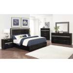 222781KE-S4 4PC SETS Eastern King Panel Bed + Nightstand + Dresser + Mirror