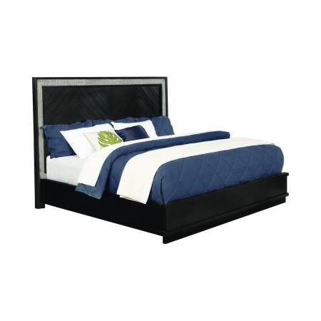 222781KW Chula Vista California King Panel Bed Caviar