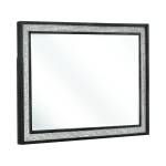 222784 Chula Vista Rectangular Dresser Mirror Caviar And Brushed Nickel