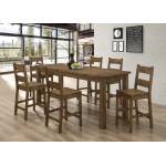 192028-S5 Coleman 5-Piece Counter Height Dining Set Rustic Golden Brown