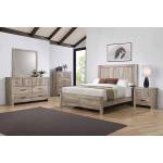 223101KE-S4 4PC SETS Adelaide Eastern King Bed + Mirror + Dresser + Nightstand Rustic Oak