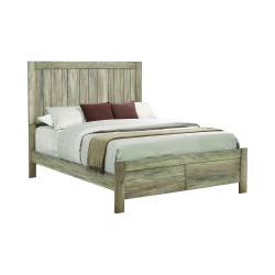 223101Q Adelaide Queen Wood Panel Bed Rustic Oak